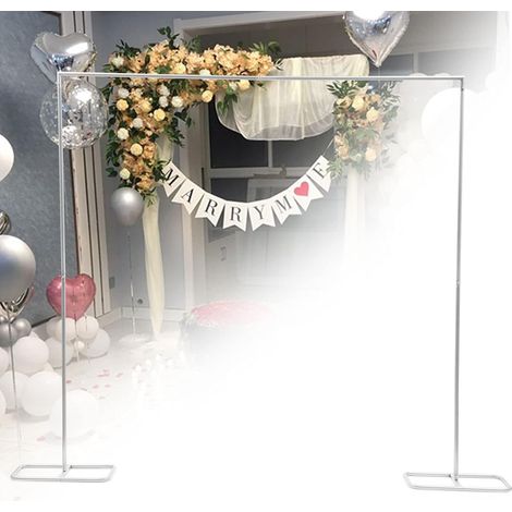 2 x 2.1 m arche de mariage Kit d'arche en métal pour ballons DIY arche carrée arche de mariage Kit d'arche carrée pour ballons (1/5)