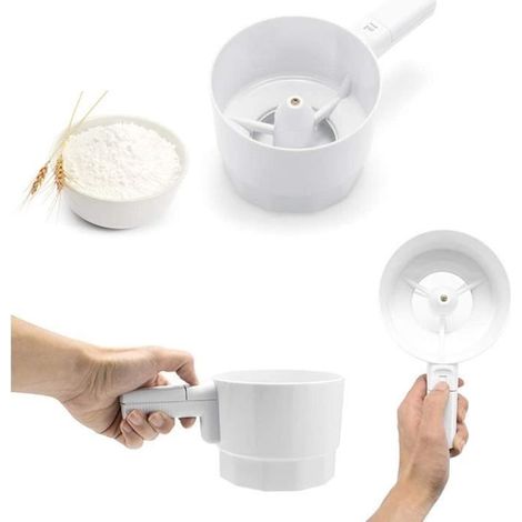 Tamis à farine électrique - Non spécifié - Portable - Blanc - PP + nylon - 235x145x110mm (1/4)