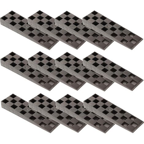KOTARBAU - Lot de 25 cales de montage en plastique - 150 x 44 x 20 mm - Pour fenêtres, portes, chambranle, cadres de fenêtres - Noir (1/5)