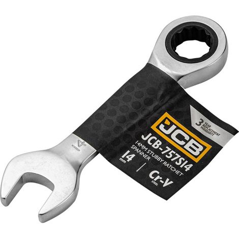 Jcb klucz oczkowy z grzechotką krótki 14mm