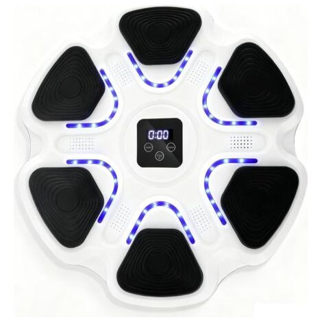 Machine de Boxe Musicale, Blue-Tooth Music Boxing Machine Adulte avec Gants de Boxe, 9 Vitesses Réglables, Intelligent Cible de Boxe électronique LED, Boxe Mural Musique pour Exercices Adultes (1/5)