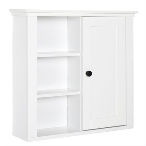 Meuble de salle de bain Meuble suspendu blanc 3 niches (1/5)