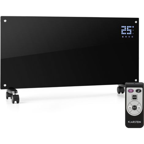 Klarstein Energy Efficient Electric Heaters for Home, 2000W Free Standing Low Energy Convector Heater w/ Floor Rollers, Slim Portable Indoor Silent Storage Heater Wall Mounted Panel Heater, Thermostat (1/5)