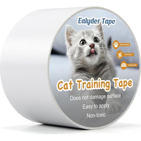 Ruban Entraînement Chat 7,5cmx27,4m Anti-Griffe Meubles Transparent (1/5)