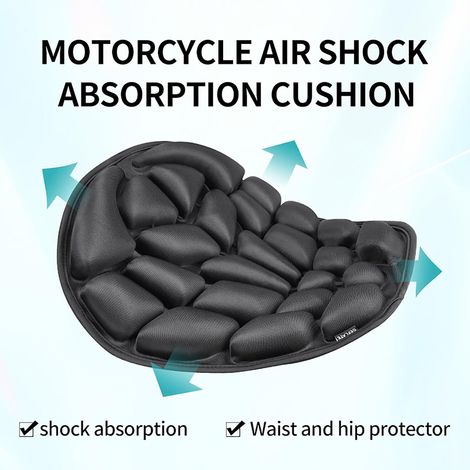 Cuscino pneumatico per moto, cuscino pneumatico antidecubito per moto di grossa cilindrata, per selle cruiser e touring, compatibile con Harley-Davidson (1/5)