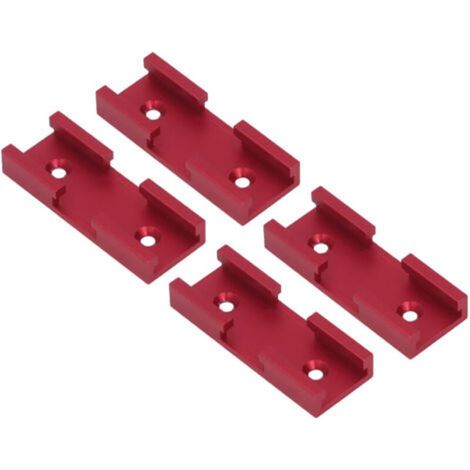 Connecteur croisé de menuiserie en alliage d'aluminium, pièces d'intersection de voie en T pour charpentier rouge 4 pièces (1/5)