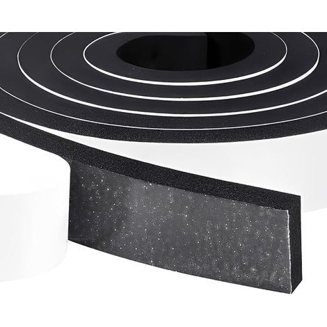 self-adhesive foam strip, window seal, rubber seal, door insulation, thermal insulation foam, 5 m long, 15 mm x 5 mm (1/5)