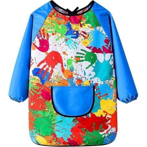 Tablier De Peinture - Enfant 1 À 14 Ans - Imperméable PVC - Réutilisable - Poche Avant - 1 Pièce (1/4)