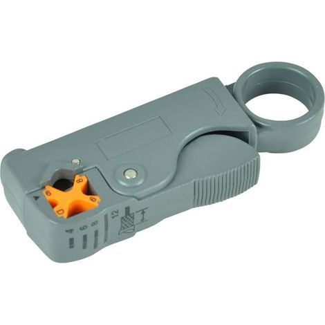 Pince à dénuder Outil de dénudage de câble RG6 RG58 de dénudeur de câble audio coaxial RG de dénudeur de câble gris (1/2)