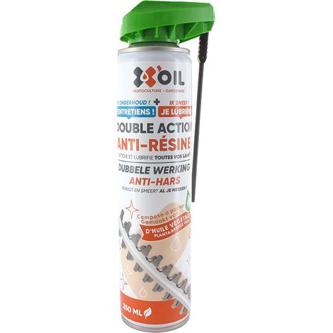 Aerosol X'oil Anti-Rückstände 100% Pflanzlich, Reiniger und Schmiermittel für Heckenschere, Gartenschere. Dose 250ml.