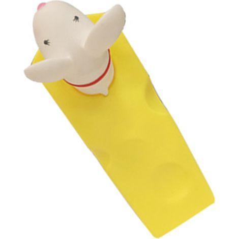 Cale-porte décorative en forme d'animal mignon, sans perçage, pour la maison ou le bureau, souris blanche (1/5)