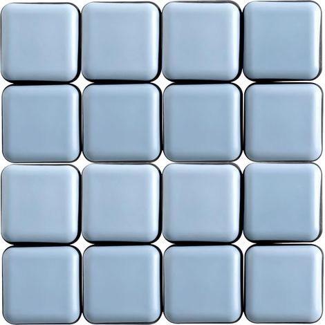 Patins pour meubles, 16 patins autocollants en PTFE Téflon, carrés, adaptés aux sols lisses et aux tapis (carrés, 25 x 25 mm) (1/4)