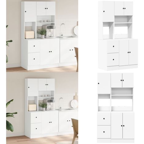 Küchenschrank Weiß 95x50x180 cm Holzwerkstoff - Holzwerkstoff - Küchenmöbel (1/5)