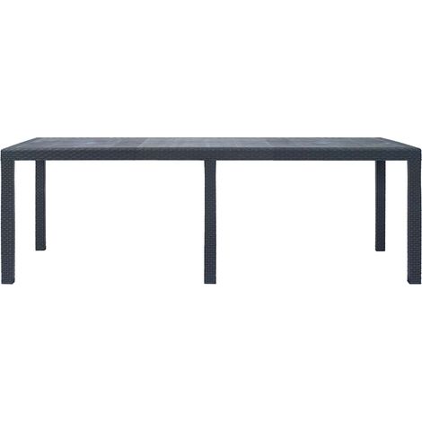 Maison Exclusive - Gartentisch Anthrazit 220x90x72 cm Kunststoff (1/5)