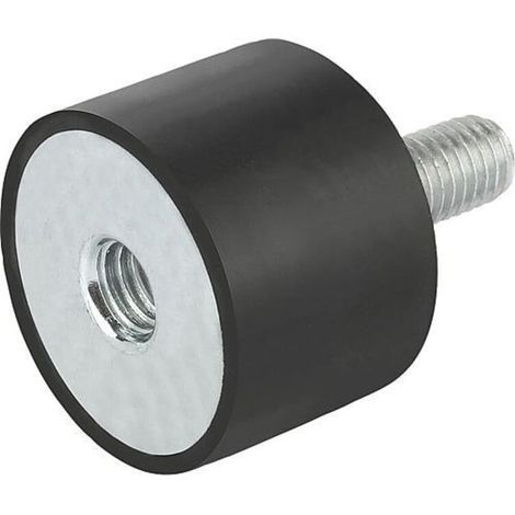KIPP Gummipuffer Typ B M06x18 Stahl Komp:El. (1/3)