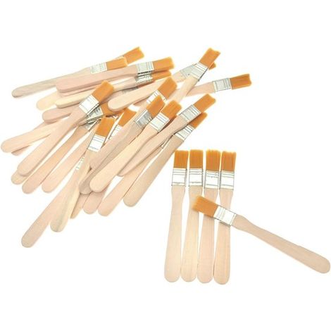 Juego de 30 pinceles pequeños con mangos de madera para pintura acrílica，cepillo para limpiar teclados，mini cepillo para polvo