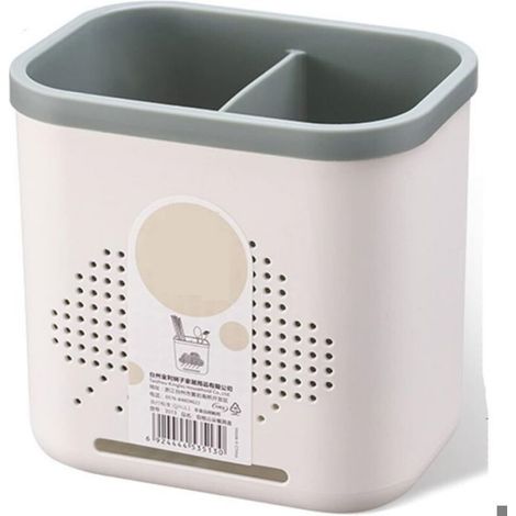 Égouttoir À Couverts - En Plastique - Pour Cuillères Couteaux Fourchettes Et Baguettes - Antidérapant Avec Trous De Drainage - Vert-Ensoleillé - 1 Pièce (1/5)