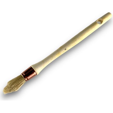 Pinceau de Pouce à rechampir Brosse ronde Soie Blanche Diamètres variés - Quantité x 1 - Soie n° 0 - Ø 18 mm