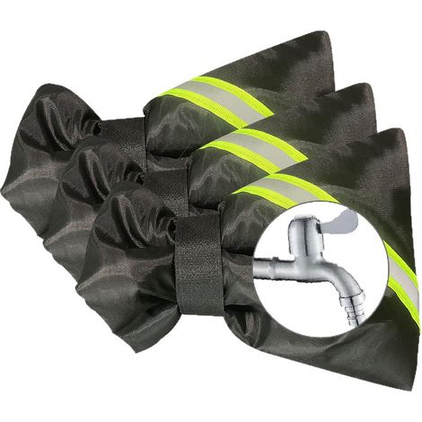 3er-Packung Außenwasserhahn-Abdeckungen zum Schutz vor Frost im Winter, 17 x 21 cm große Winter-Schlauchauslaufabdeckung, wiederverwendbare, dick isolierte und wasserdichte Düsenabdeckung
