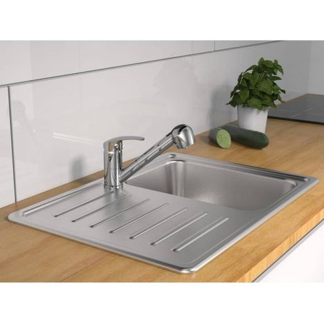 SCHÜTTE Mitigeur d évier avec jet rétractable DIZIANI chrome (1/4)