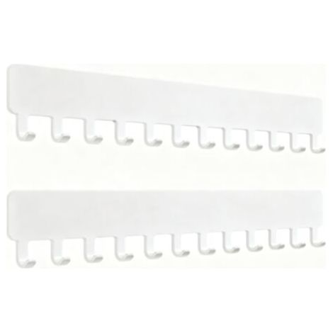 Set di due portacollane bianchi da appendere - design autoadesivo per il montaggio a parete, elegante soluzione per riporre gioielli, utilizzabile anche come portachiavi o portasciugamani. (1/5)