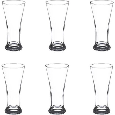 Lot de 6 verres à pastis 18cl – Transparent – Forme ronde – Lave-vaisselle – Tendance et moderne – Secret De Gourmet