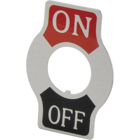 TRU COMPONENTS TC-Indicator Plate ON/OFF Plaque signalétique Motif d'impression OFF/ON 1 pc(s) S648891 (1/4)