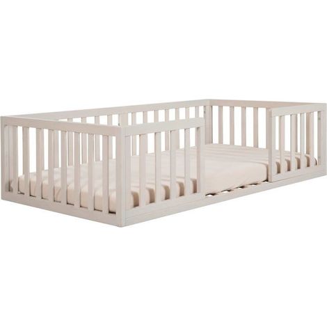 Cama Montessori al suelo 70 x 140 cm - ROBA - Cama baja - Stone Washed / Écru (1/5)