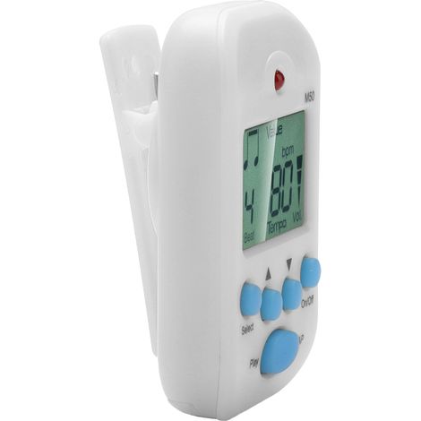 Métronome numérique LCD Meideal Mini M50, accessoire de musique pour guitare avec pile (blanc) (1/5)