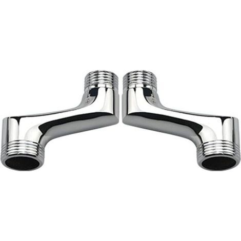 Grifería de ducha angular de encimera de 2 piezas, reductor de codo de latón, brazo giratorio ajustable, conexión angular de encimera montada en la pared (1/4)