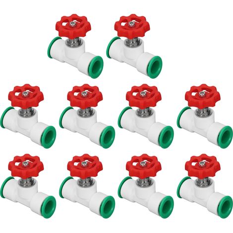 Raccord rapide à insertion directe pour tuyau d'eau, vanne d'arrêt à poussoir, 32mm, lot de 10 pièces, connecteur instantané femelle. (1/5)