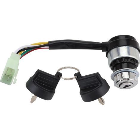 5 fil Clé de contact Commutateur avec Cap Remplacement pour 50cc 70cc 90cc 110cc 125cc 150cc ATV Go-Kart (1/5)