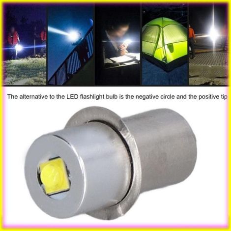 Ampoule LED Haute luminosité Lumière Blanche 4,5 V 3W Bulbe de Remplacement de Lampe de Poche (1/4)