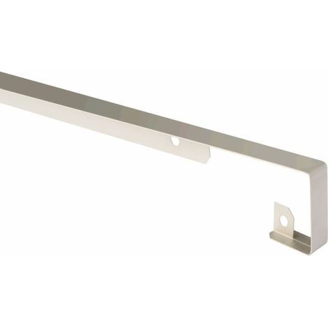 Profil de finition en aluminium blanc pour plans de travail - jonction bord à bord (1/5)