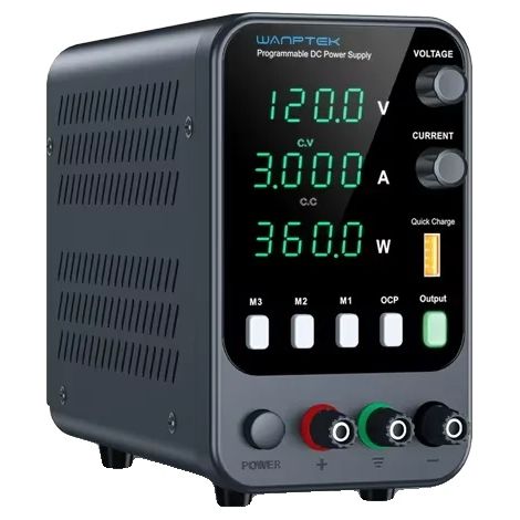 Fuente de alimentación de CC, control programable, protección contra sobrecorriente, APS1203H 120V 3A (1/2)
