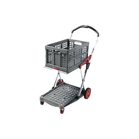 Carrello di trasporto kaiserkraft clax pieghevole freno centrale 60 kg (1/3)