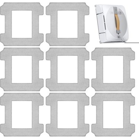W1 Pack of 8 Washable Microfiber Cleaning Cloths W1 Pro Accessory Kit for Ecovacs Winbot W1 W1 Pro Series Window Vacuum Robot (1/4)