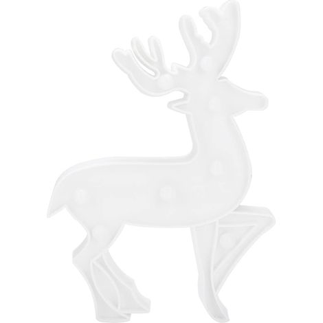 Lampe de nuit 3D décorative mignon de Noël, lampe décoration de la maison de Noël à LED, en forme d'élan, cadeau pour la chambre, veilleuse et (1/5)