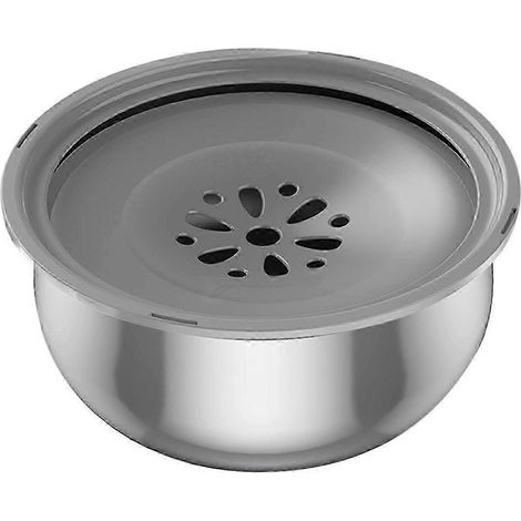 Gamelle d'eau flottante en acier inoxydable pour animaux de compagnie, 3,5 litres, distributeur anti-éclaboussures et antiadhésif, fontaine à eau portable pour chats et chiens. (1/5)