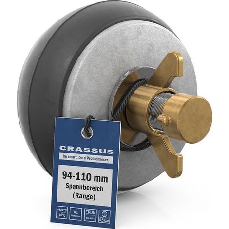Bouchon à dégagement rapide CR CSV 100 (94-110 mm), 0,5 bar, L : 100 mm, EPDM/Al