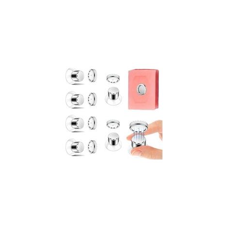 Juego de 6 jaboneras magnéticas, soportes de jabón con ventosa de fuerte fijación, no requieren perforación, jaboneras de ducha, jaboneras magnéticas de acero inoxidable para baño y cocina.