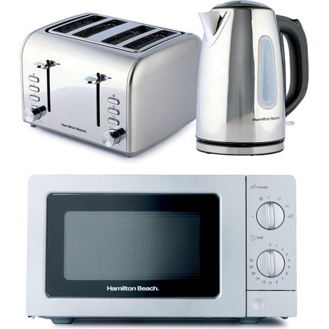 Hamilton Beach Kettle, Toaster & Microwave Set Rise Collection