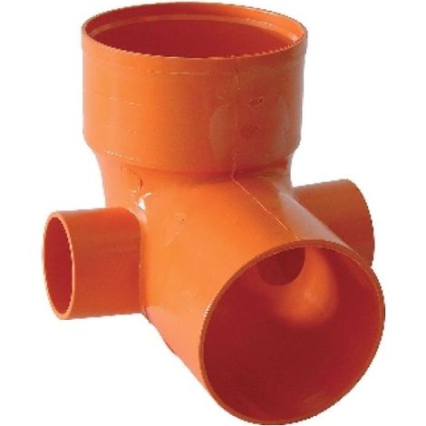 CURVE WC 2 ATTACCHI IN PVC ROSSO Diam. 100 att. Diam. 40