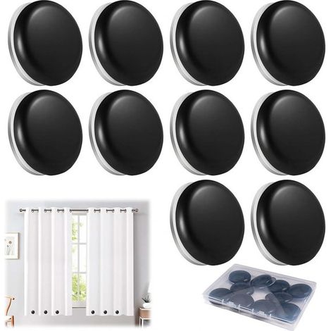 Set di 10 pesi magnetici per tende da doccia - Senza attrezzi, magneti antiscivolo per tende/tende da doccia (1/5)