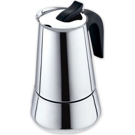 Cafetera italiana, 12 tazas, 600 ml, filtro de acero inoxidable para estufa, carga superior, cafetera espresso Moka, tipo 300 ml (6 tazas)