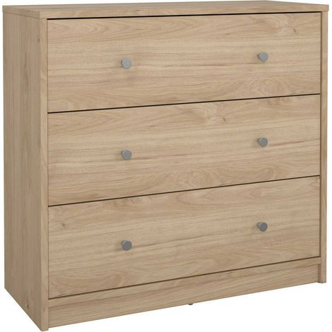 Dmora - Cassettiera Vivienne, Settimino multiuso, Comò camera da letto, Mobile con cassetti, 72x30 h68 cm, Rovere