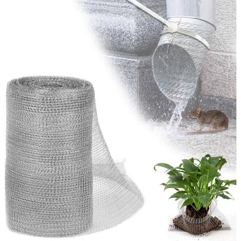 Filet anti-rongeurs en acier inoxydable - Protection contre les nuisibles - 1 pièce - Largeur : 12,7 cm - Longueur : 600 cm (1/5)