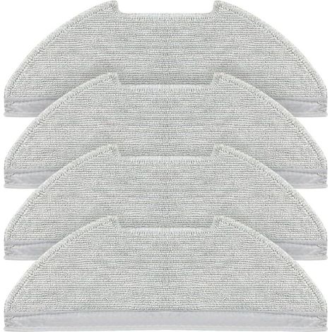 Lot de 4 Chiffons de Rechange pour Eureka E10s aspirateur Robot, lavables et réutilisables, Accessoires de Rechange (1/4)