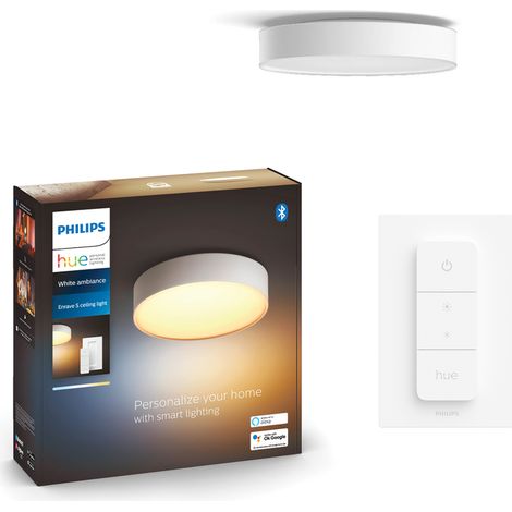 Lampada da soffitto intelligente philips hue enrave media bianca (1/5)