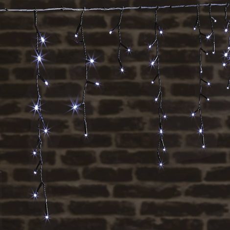 Cortina estalactita de exterior 14,85m 450 LED blanco frío + transformador - Feeric lights & christmas
